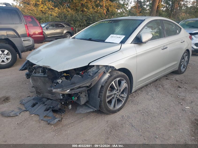 2017 Hyundai Elantra Se/Value/Limited VIN: KMHD84LFXHU061955 Lot: 40322681