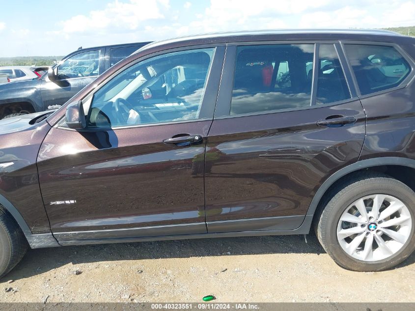 2015 BMW X3 xDrive28I VIN: 5UXWX9C59F0D60489 Lot: 40323551