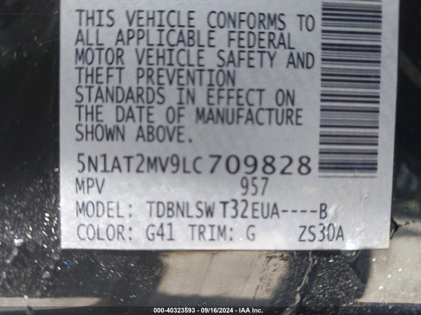 2020 NISSAN ROGUE SL INTELLIGENT AWD - 5N1AT2MV9LC709828