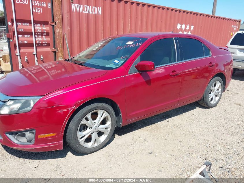 2012 Ford Fusion Se VIN: 3FAHP0HA0CR167562 Lot: 40324084