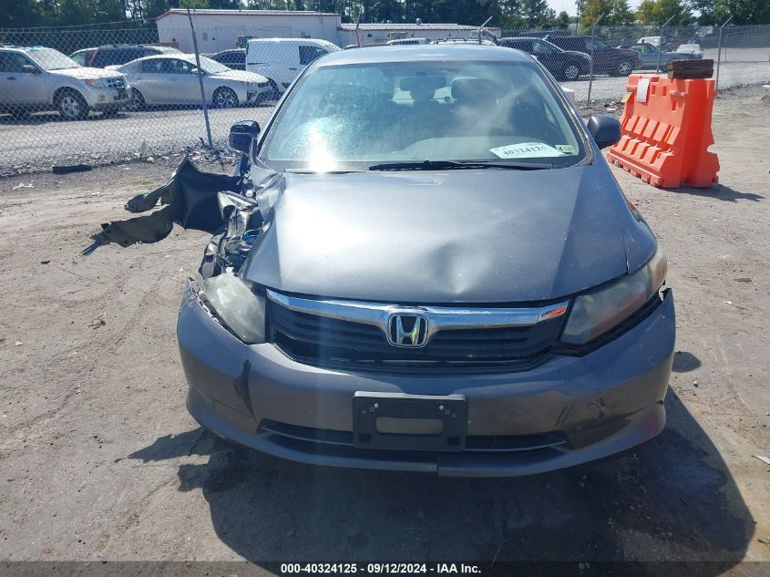 2012 Honda Civic Lx VIN: 19XFB2F55CE392293 Lot: 40324125