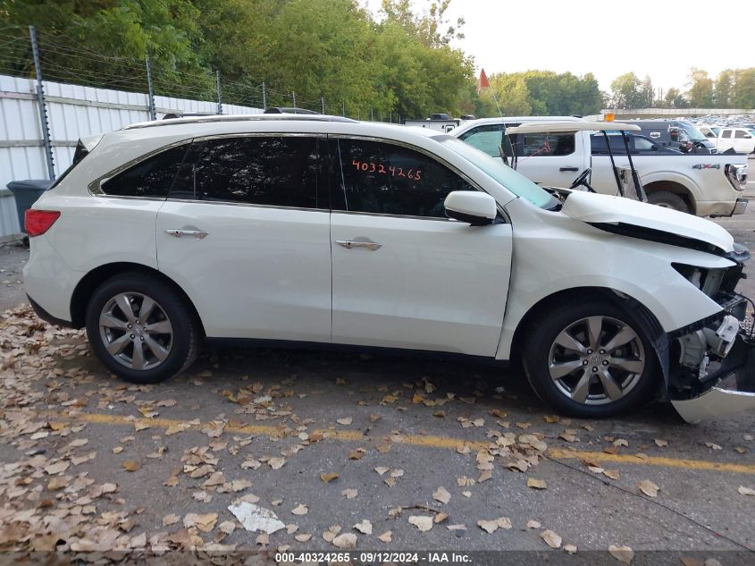 2016 Acura Mdx Advance VIN: 5FRYD4H98GB038653 Lot: 40324265