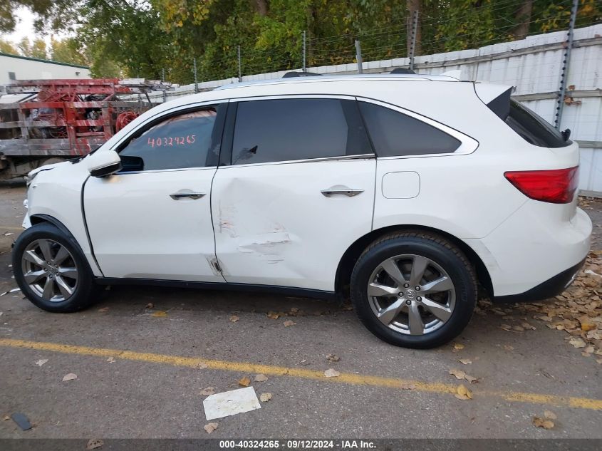 2016 Acura Mdx Advance VIN: 5FRYD4H98GB038653 Lot: 40324265