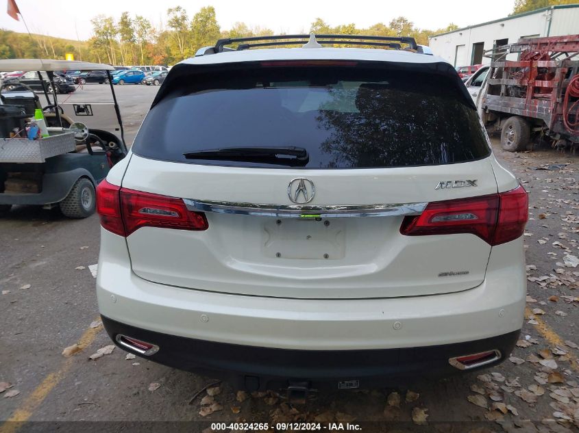 2016 Acura Mdx Advance VIN: 5FRYD4H98GB038653 Lot: 40324265