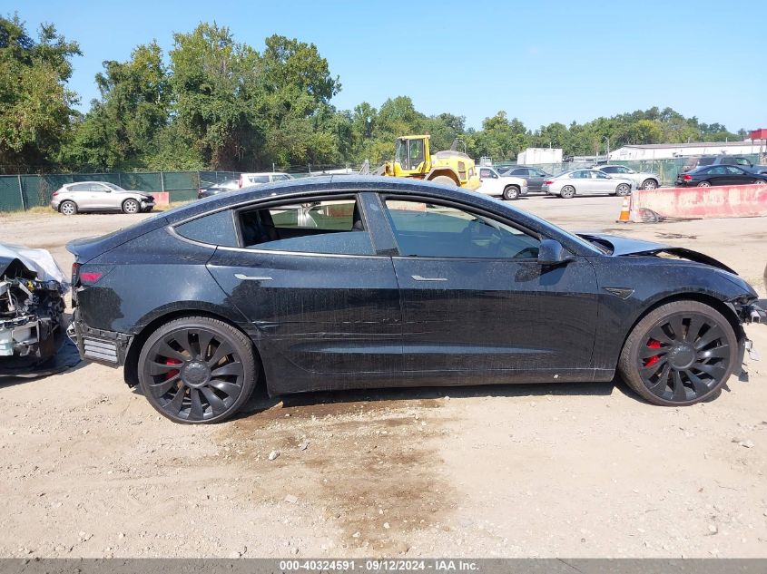 2021 Tesla Model 3 Performance Dual Motor All-Wheel Drive VIN: 5YJ3E1EC0MF981106 Lot: 40324591