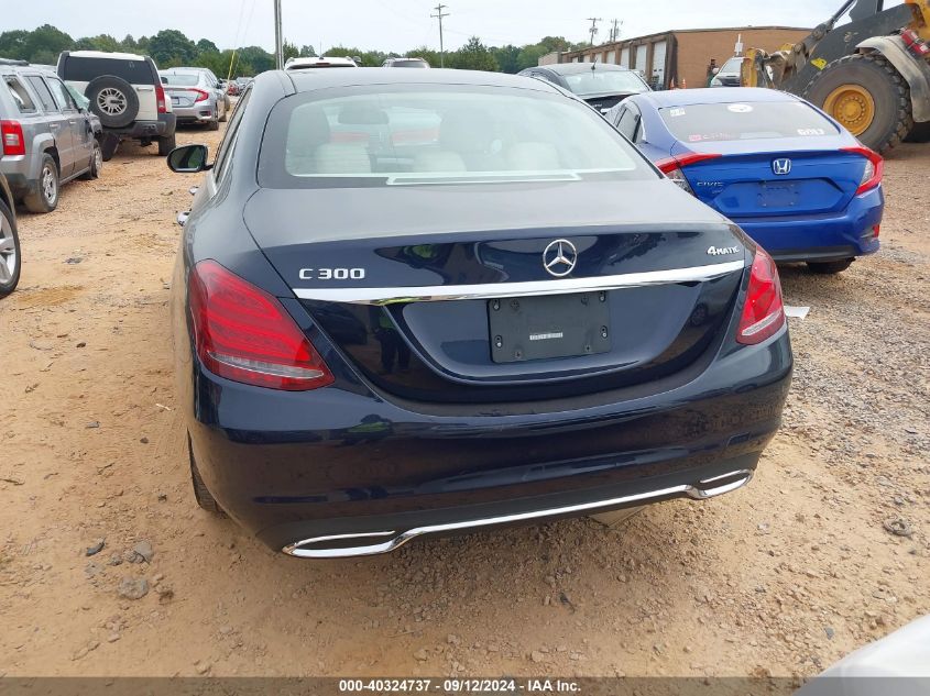 2017 Mercedes-Benz C 300 4Matic/Luxury 4Matic/Sport 4Matic VIN: 55SWF4KB8HU202255 Lot: 40324737