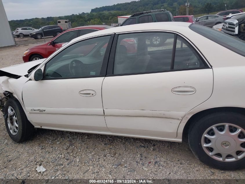 2002 Buick Century Custom VIN: 2G4WS52J521138160 Lot: 40324765