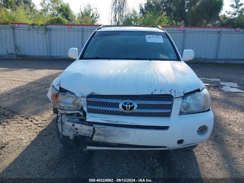 2006 Toyota Highlander Hybrid VIN: JTEDW21A860014543 Lot: 40324992