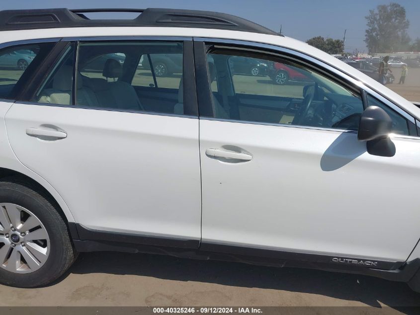 2018 Subaru Outback 2.5I VIN: 4S4BSAAC0J3350600 Lot: 40325246