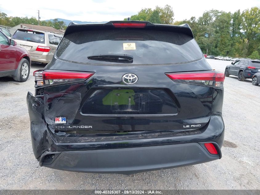 2021 Toyota Highlander L/Le VIN: 5TDBZRBHXMS549763 Lot: 40325307