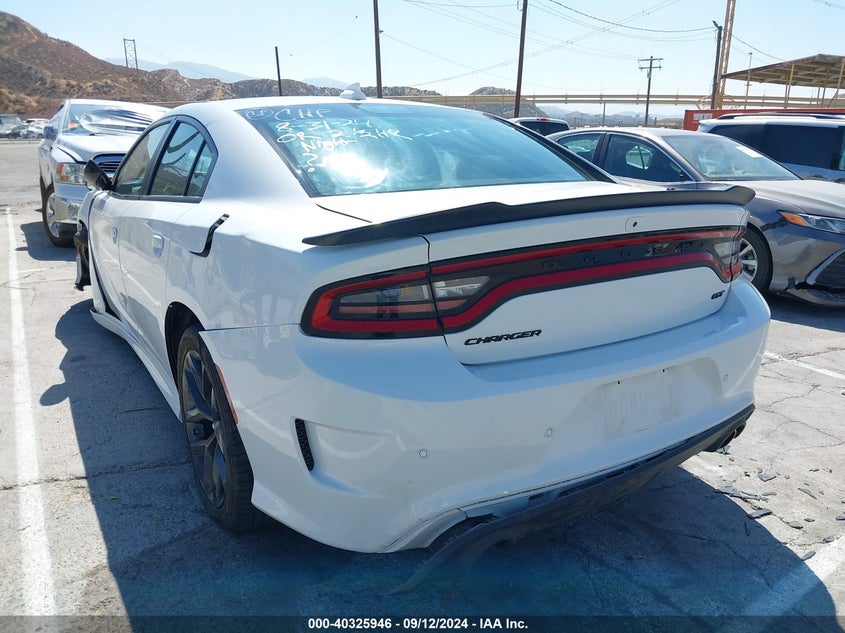 VIN 2C3CDXHG3NH122869 2022 DODGE CHARGER GT RWD