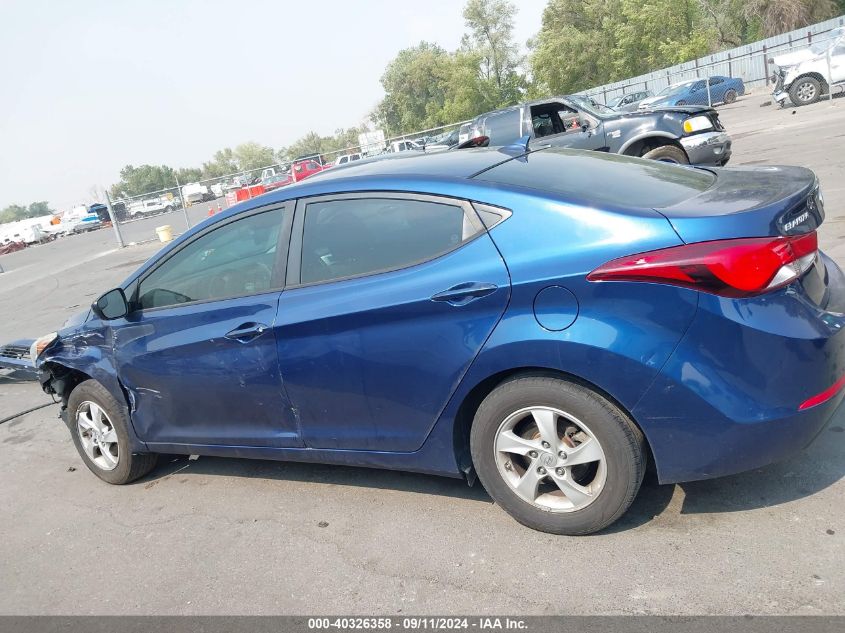 2015 Hyundai Elantra Se/Sport/Limited VIN: 5NPDH4AE4FH645306 Lot: 40326358