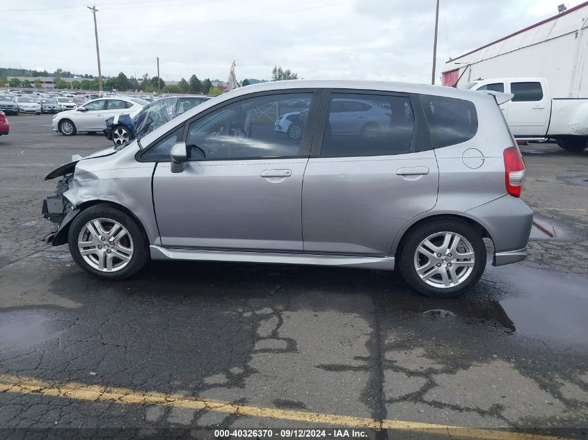 2008 Honda Fit Sport VIN: JHMGD37668S054979 Lot: 40326370