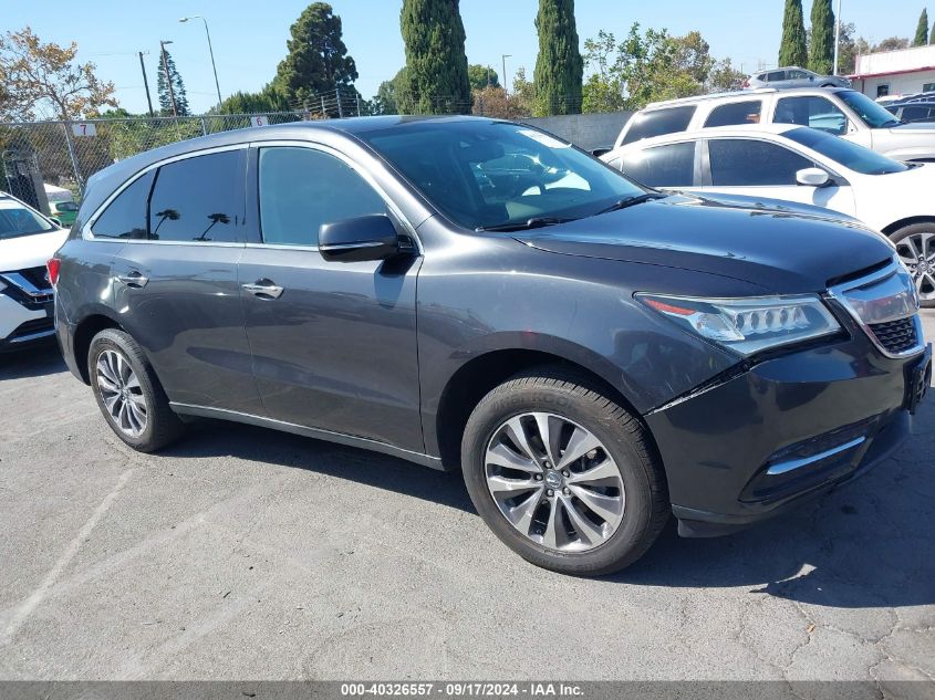 2015 Acura Mdx Technology Pkg W/Entertainment Pkg VIN: 5FRYD3H63FB004795 Lot: 40326557