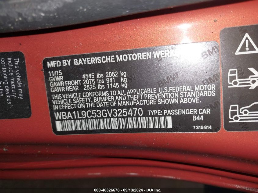 WBA1L9C53GV325470 2016 BMW 228I xDrive