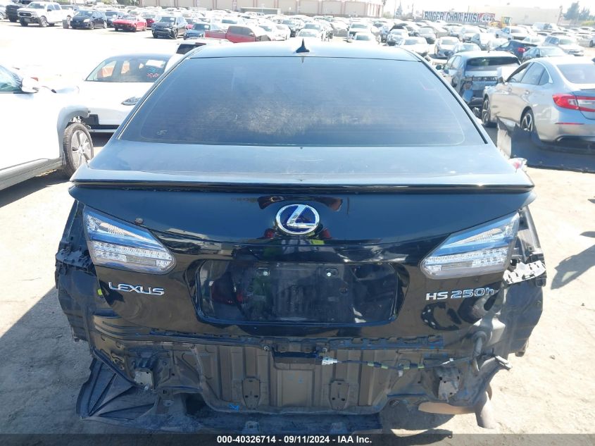 2010 Lexus Hs 250H Premium VIN: JTHBB1BA5A2032624 Lot: 40326714