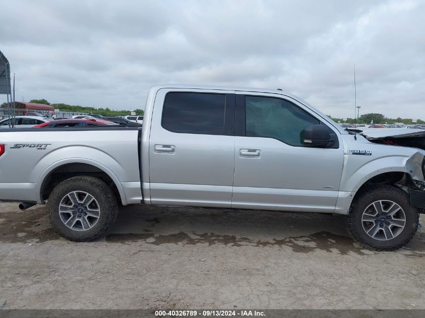 2017 Ford F150 Supercrew VIN: 1FTEW1EP5HFC10750 Lot: 40326789