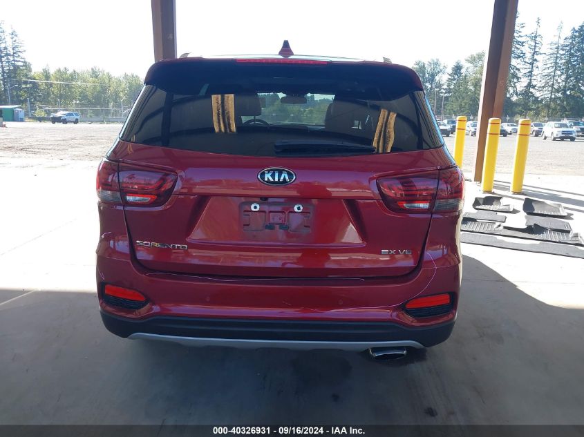 2019 Kia Sorento 3.3L Ex Sport VIN: 5XYPHDA52KG607832 Lot: 40326931