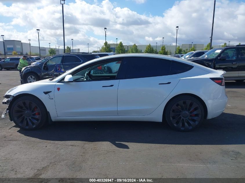 2023 Tesla Model 3 Performance Dual Motor All-Wheel Drive VIN: 5YJ3E1EC0PF489003 Lot: 40326947