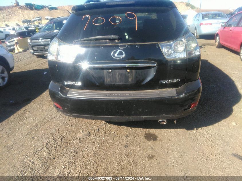 2007 Lexus Rx 350 VIN: 2T2HK31U27C011383 Lot: 40327009