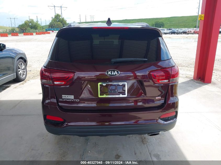 2019 Kia Sorento 2.4L Lx VIN: 5XYPG4A39KG527509 Lot: 40327045