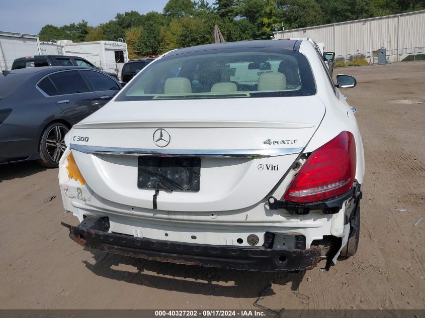 2015 Mercedes-Benz C 300 4Matic/Luxury 4Matic/Sport 4Matic VIN: 55SWF4KB6FU063899 Lot: 40327202