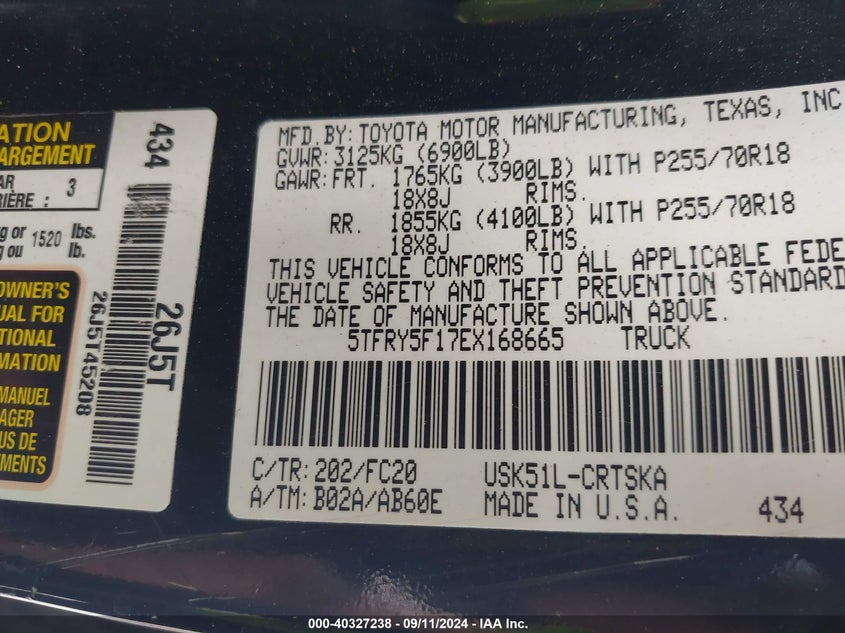 2014 TOYOTA TUNDRA SR5 5.7L V8 - 5TFRY5F17EX168665