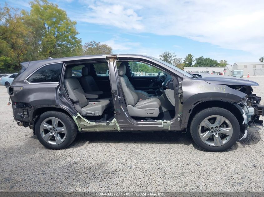 2016 Toyota Highlander Limited V6 VIN: 5TDDKRFH9GS344592 Lot: 40327277