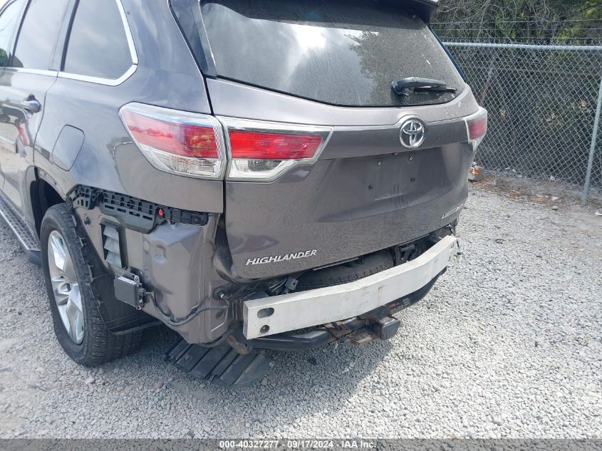 2016 Toyota Highlander Limited V6 VIN: 5TDDKRFH9GS344592 Lot: 40327277