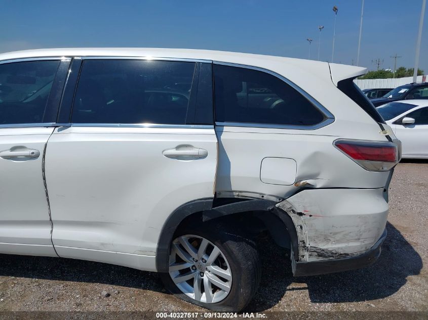 2015 Toyota Highlander Le VIN: 5TDZARFH5FS013404 Lot: 40327517