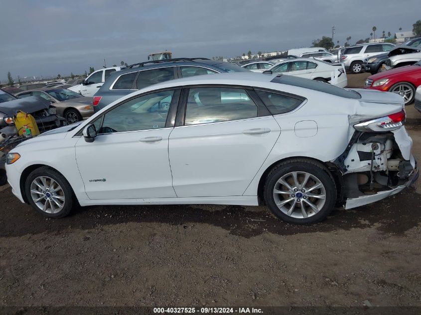 2017 Ford Fusion Hybrid Se VIN: 3FA6P0LU5HR258407 Lot: 40327525