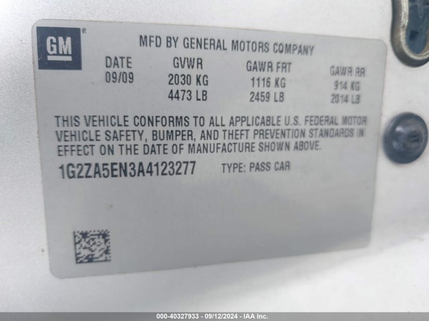 1G2ZA5EN3A4123277 2010 Pontiac G6