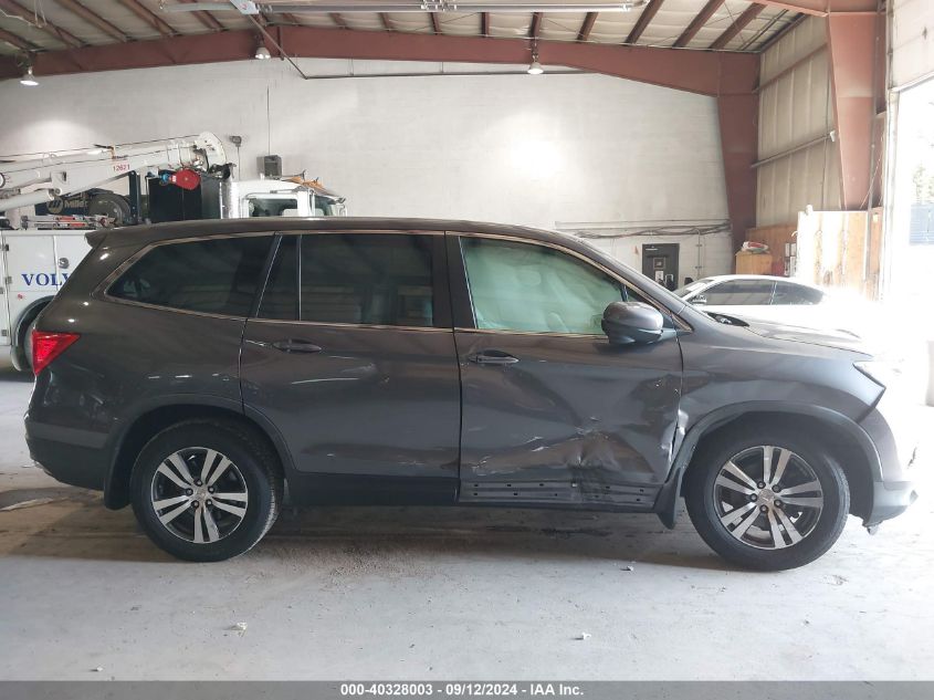 2017 Honda Pilot Ex-L VIN: 5FNYF6H50HB019522 Lot: 40328003