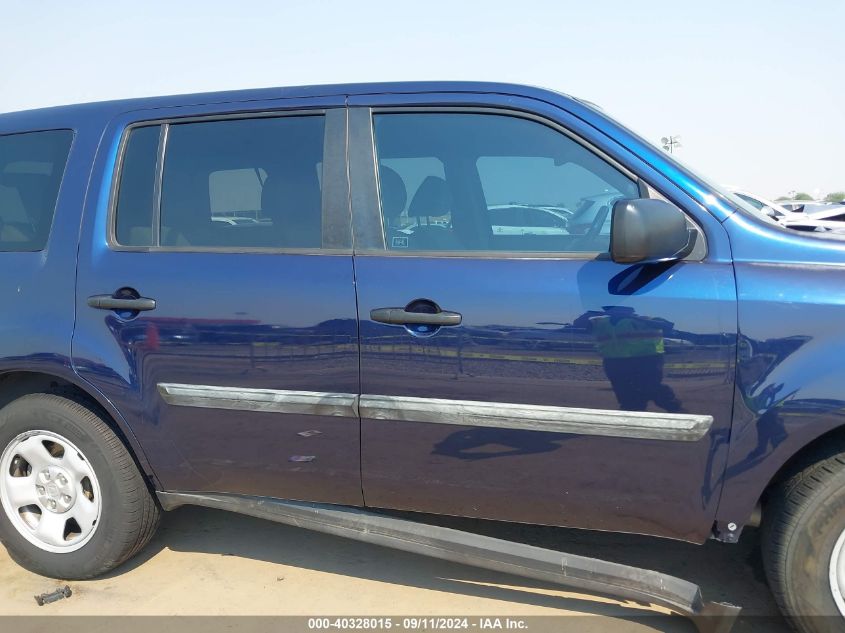 2014 HONDA PILOT LX - 5FNYF4H28EB027065