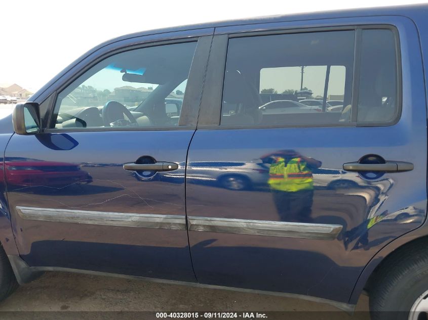 2014 HONDA PILOT LX - 5FNYF4H28EB027065