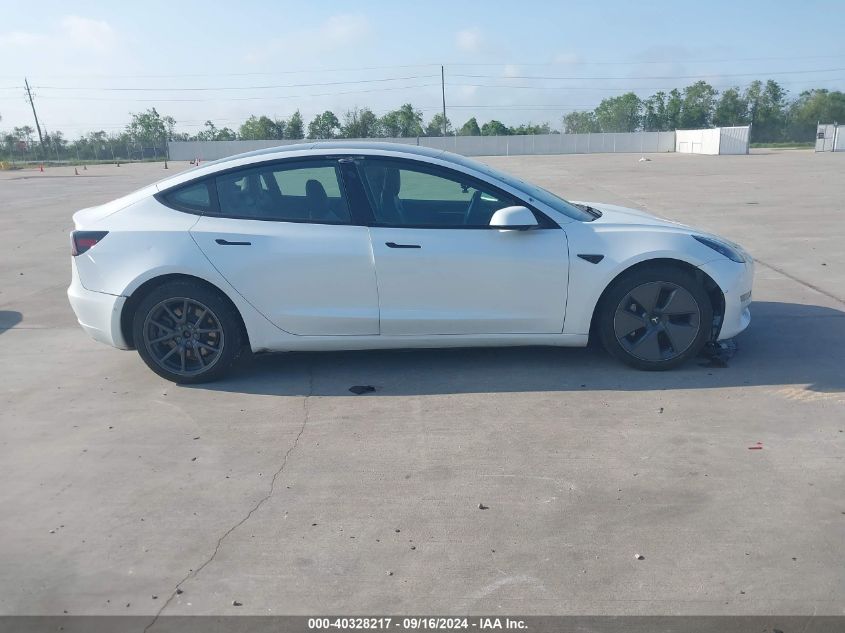 2021 Tesla Model 3 VIN: 5YJ3E1EA5MF017616 Lot: 40328217