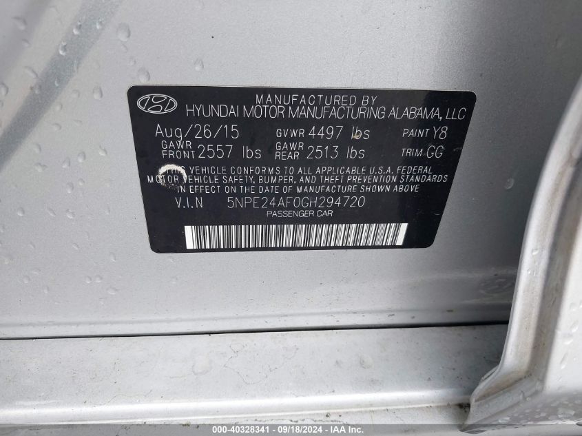 2016 HYUNDAI SONATA SE - 5NPE24AF0GH294720