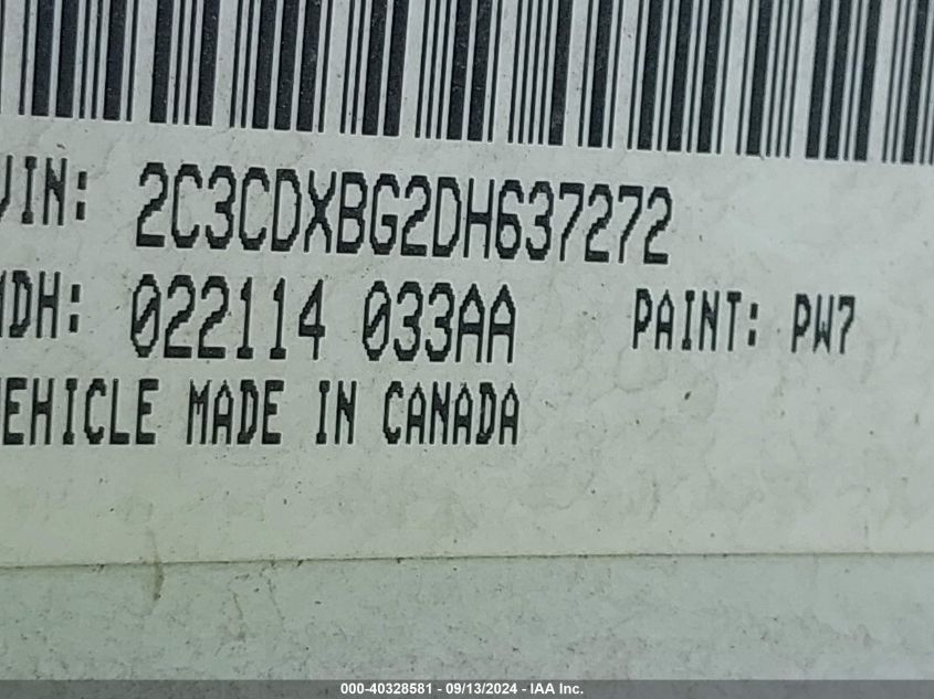 2013 DODGE CHARGER SE - 2C3CDXBG2DH637272