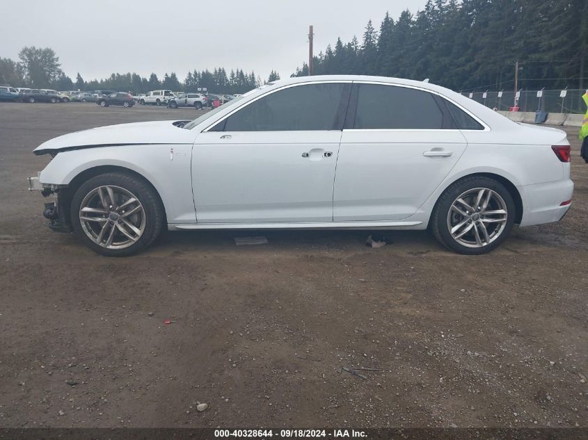 2018 Audi A4 2.0T Premium/2.0T Tech Premium VIN: WAUENAF40JA067116 Lot: 40328644