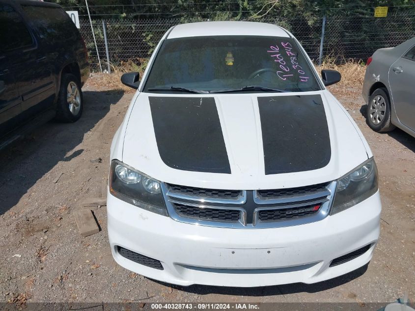 2012 Dodge Avenger Se VIN: 1C3CDZAB0CN206954 Lot: 40328743