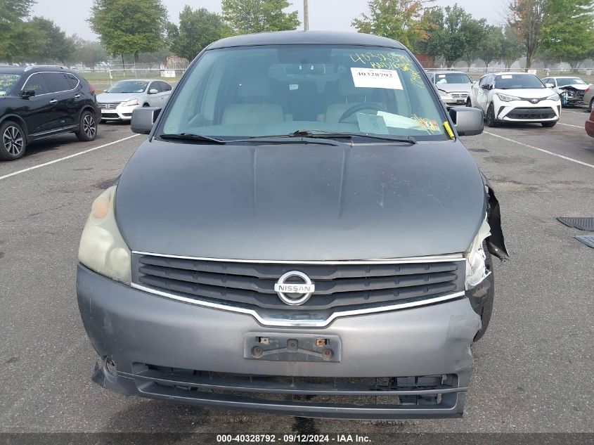 2008 Nissan Quest S/Se/Sl VIN: 5N1BV28U98N115574 Lot: 40328792