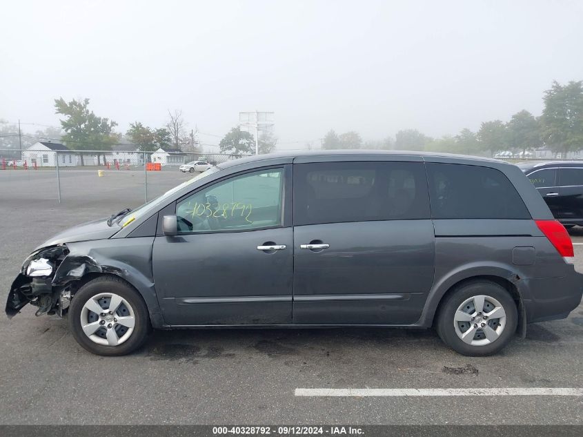 2008 Nissan Quest S/Se/Sl VIN: 5N1BV28U98N115574 Lot: 40328792