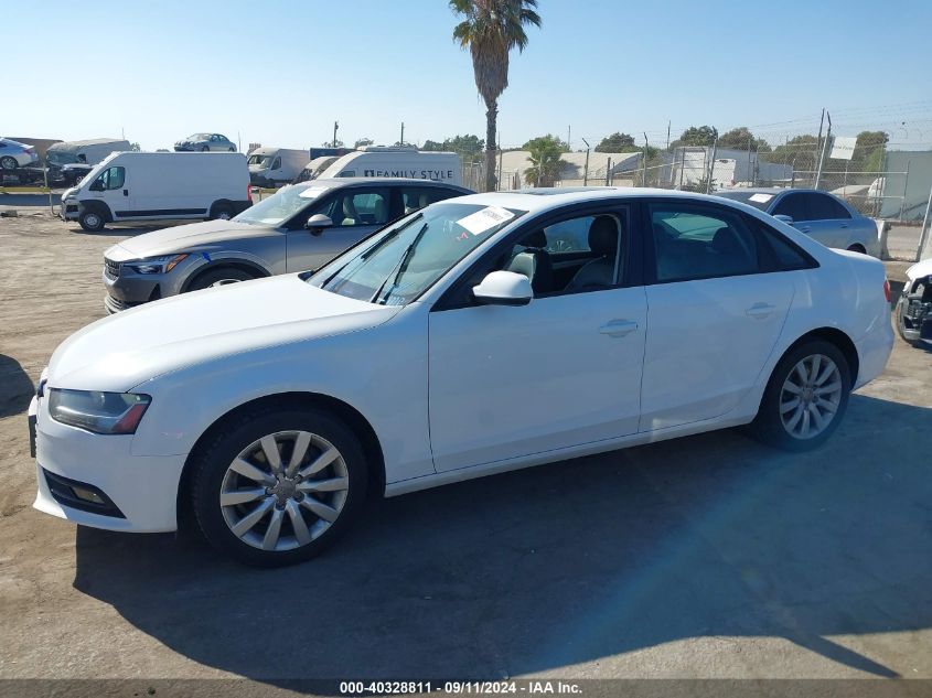 2014 Audi A4 2.0T Premium VIN: WAUAFAFL2EA112436 Lot: 40328811