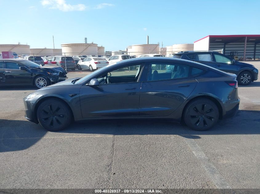 2024 Tesla Model 3 VIN: 5YJ3E1EA3RF741697 Lot: 40328937