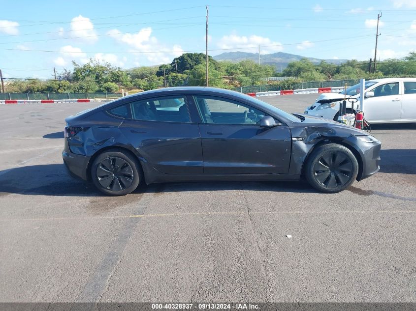 2024 Tesla Model 3 VIN: 5YJ3E1EA3RF741697 Lot: 40328937