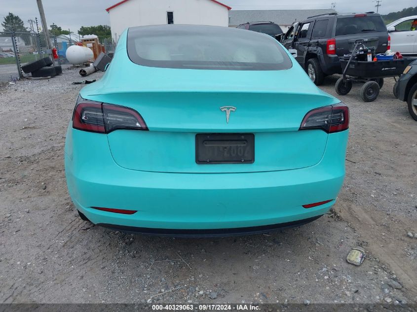 2021 Tesla Model 3 Standard Range Plus Rear-Wheel Drive VIN: 5YJ3E1EA0MF989804 Lot: 40329063