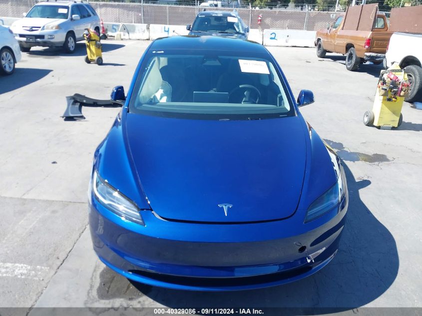 2024 TESLA MODEL 3 REAR-WHEEL DRIVE - 5YJ3E1EA3RF822893