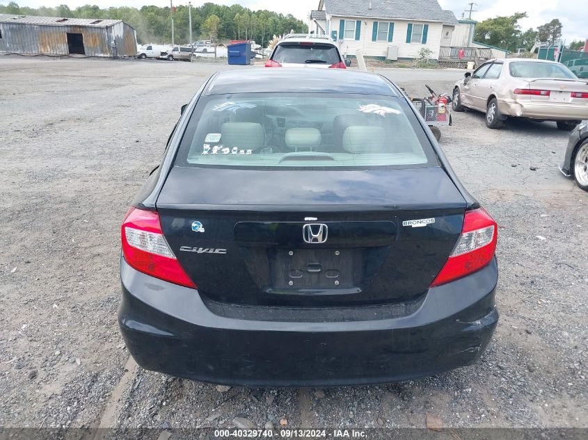 2012 Honda Civic Lx VIN: 19XFB2F54CE364615 Lot: 40329740