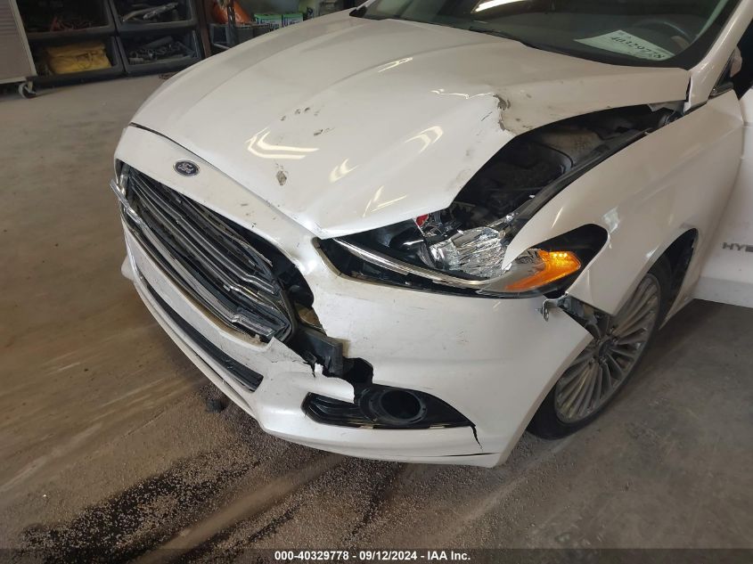 2013 Ford Fusion Titanium Hev VIN: 3FA6P0RU9DR340500 Lot: 40329778