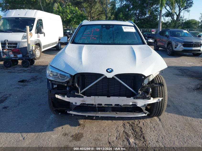 2021 BMW X3 Sdrive30I VIN: 5UXTY3C09M9G39760 Lot: 40329818